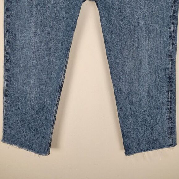 Everlane Size 29 Regular The Relaxed Straight Fit Organic Cotton Crop Jeans Blue - Picture 3 of 12